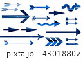 素材 矢印 青 43018807