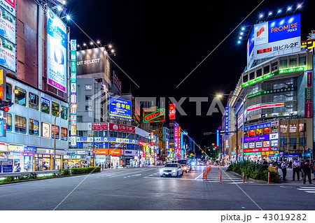 東京 高田馬場駅 早稲田口周辺の写真素材