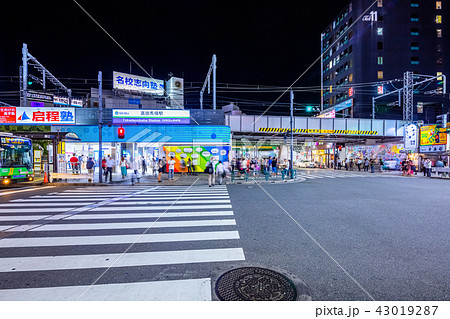 東京 高田馬場駅 早稲田口周辺の写真素材