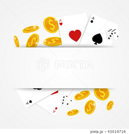 casino online card & dice coins vector	 43019716