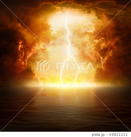 Apocalyptic background - hell realm, end of world 43021111