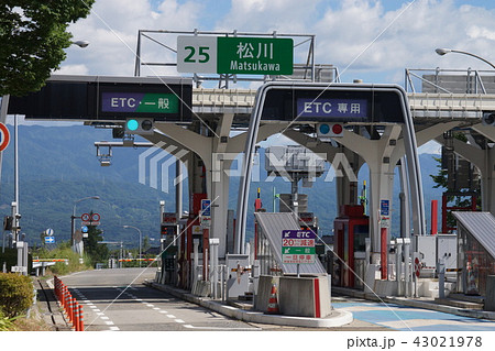 松川インターチェンジの写真素材 [43021978] PIXTA