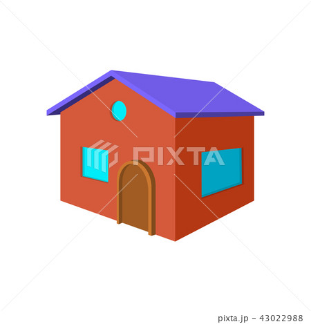 Red small cottage cartoon icon Red small cottage cartoon icon 43022988