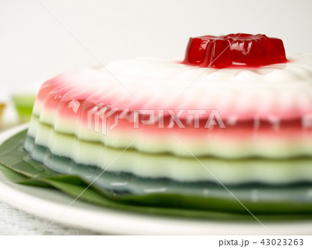 Coconut jelly Thai dessert with Look Choup Coconut jelly Thai dessert with Look Choup 43023263