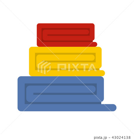 Rolls of colorful fabric flat icon  43024138