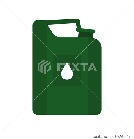 Green jerrycan oil flat icon Green jerrycan oil flat icon 43024577