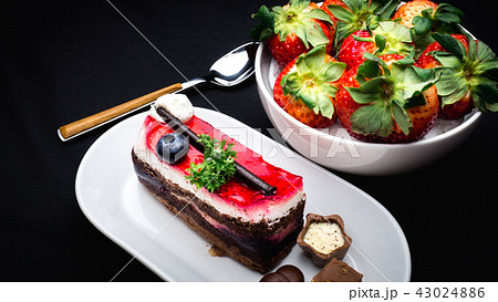 Strawberry Cake and Strawberry gourmet breakfast Strawberry Cake and Strawberry gourmet breakfast 43024886