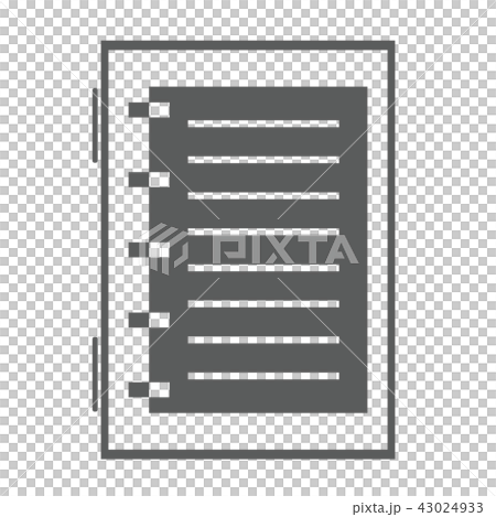 クリアファイル ファイル ノート イラスト アイコンのイラスト素材