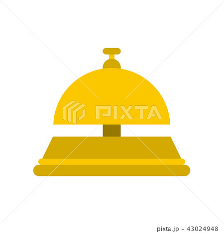 Reception bell flat icon 43024948