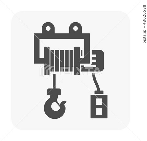 winch icon black 43026588