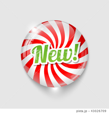 glossy button with spiral and text NEWのイラスト素材 [43026709] - PIXTA