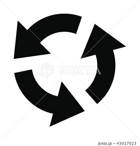 Circular arrows black simple icon 43027023