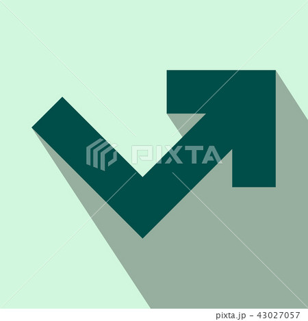 Arrow angle turning to right flat icon Arrow angle turning to right flat icon 43027057