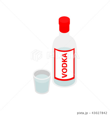 Bottle of vodka isometric 3d icon 43027842