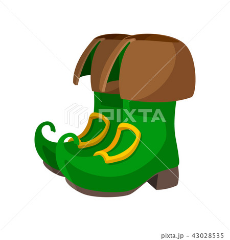Green leprechaun boots cartoon icon Green leprechaun boots cartoon icon 43028535