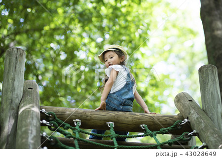公園で遊ぶ女の子 公園で遊ぶ女の子 43028649