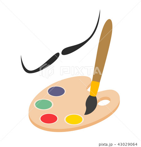 Painter icon, isometric 3d style 43029064