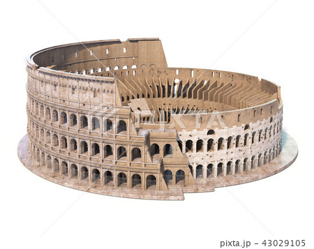 Colosseum, Coliseum isolated on white 43029105
