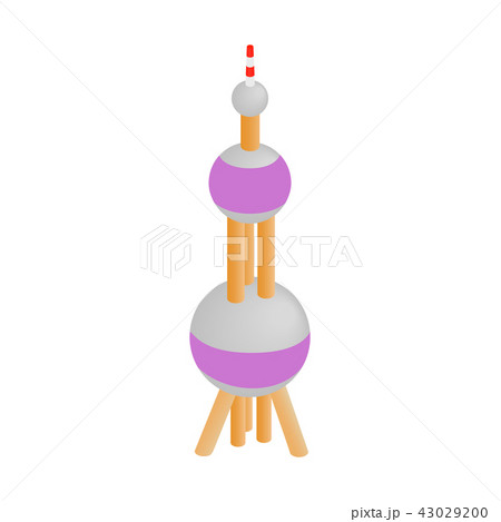 Oriental Pearl Tower icon, isometric 3d style Oriental Pearl Tower icon, isometric 3d style 43029200