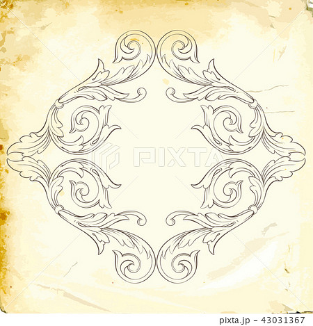 Vector baroque of vintage elements for design.  43031367