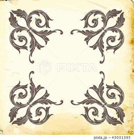 Vector baroque of vintage elements for design.  43031395