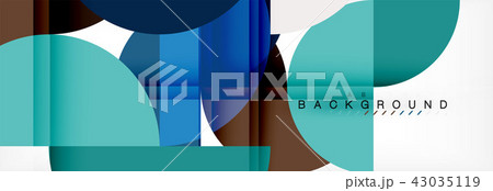 Modern geometrical abstract background - circles. Business or technology presentation design 43035119