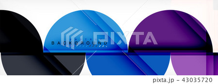 Circle modern geometrical abstract background illustration 43035720