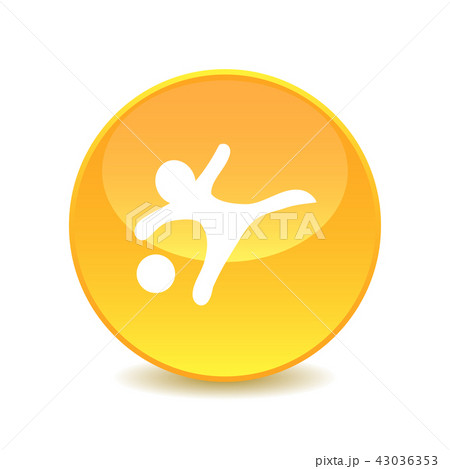 soccer player , Soccer player icon illustration  43036353
