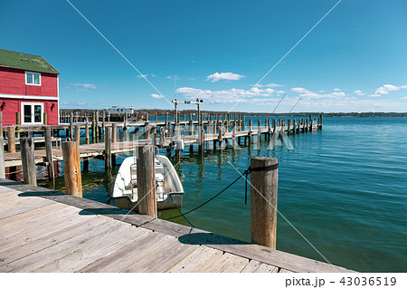 House and Wooden dock or pier by the lake House and Wooden dock or pier by the lake 43036519