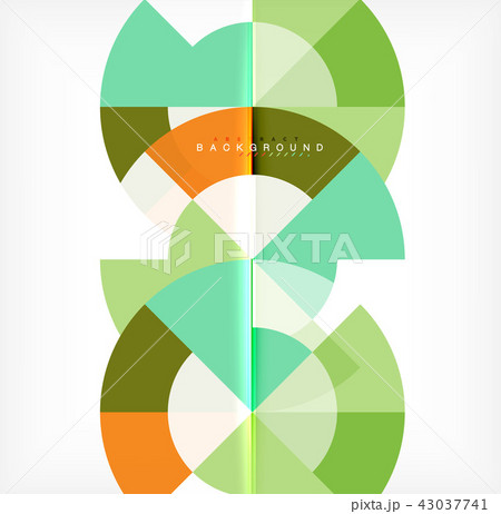 Minimal circle abstract background design, multicolored template for business or technology 43037741