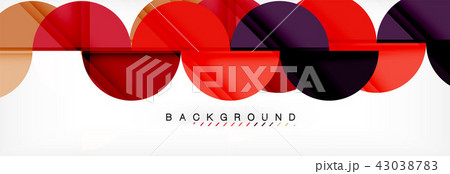 Semi circle abstract background, modern geometric pattern design. Business or technology 43038783