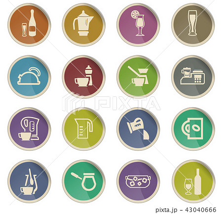 utensils for beverages icon set utensils for beverages icon set 43040666