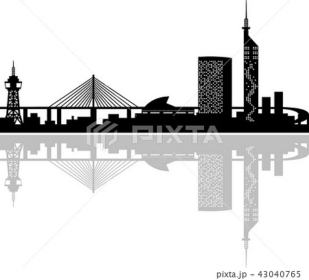 モノクロームな福岡の街並 43040765