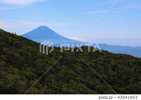 国師ヶ岳から望む富士山 大弛峠~国師ヶ岳 国師ヶ岳から望む富士山 大弛峠~国師ヶ岳 43041663