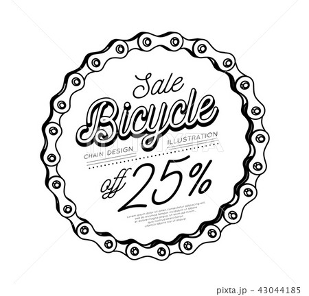 Bicycle chain in the form of a circle. 3D design. Sale discount 43044185