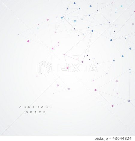 Science and technology background with connected line and dots Science and technology background with connected line and dots 43044824