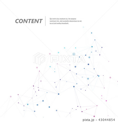 Lines connecting creative grid points on surface. Abstract cover background 43044854