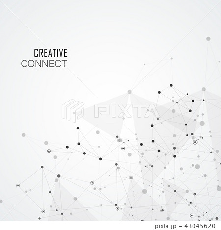 Geometric background with connected abstract shapes. Vector modern background 43045620