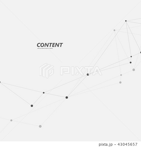 Technology abstract background with connected line and dots. Vector geometric illustration Technology abstract background with connected line and dots. Vector geometric illustration 43045657
