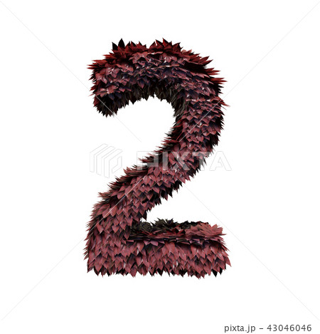 Foliage Number, 3D rendering Foliage Number, 3D rendering 43046046