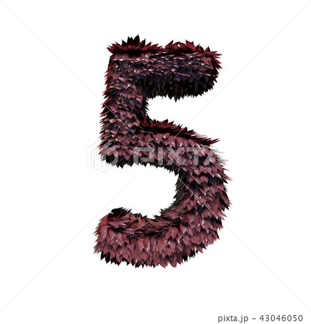 Foliage Number, 3D rendering Foliage Number, 3D rendering 43046050