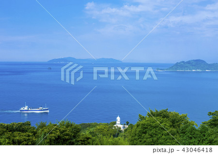 関崎灯台 高島 豊後水道 関崎灯台 高島 豊後水道 43046418