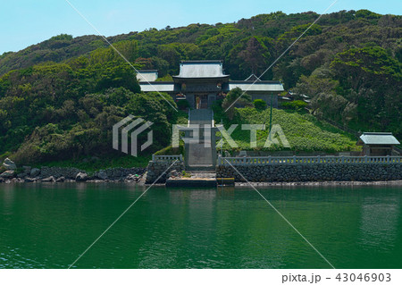 田島神社 佐賀県唐津市呼子町加部島の写真素材