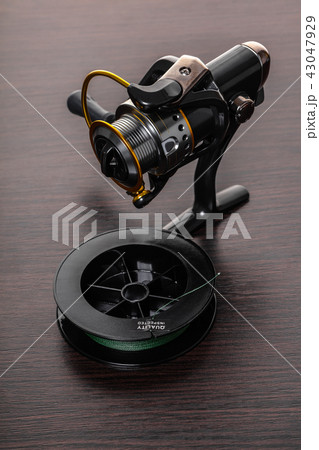 coil for fishing rod close-up 43047929