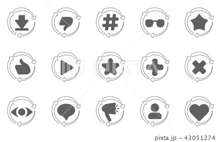 Set of update icon for social network. 43051274