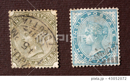 Close up of Old Postal Stamp Album Close up of Old Postal Stamp Album 43052072