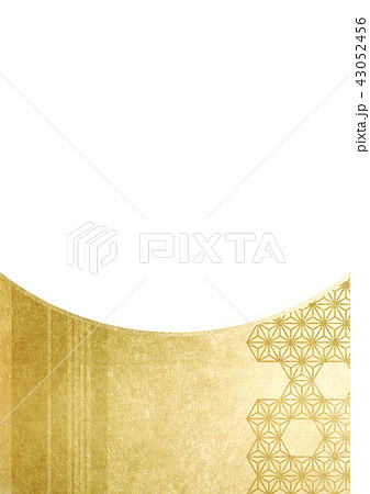 麻の葉 ライン 金 背景素材 透過のイラスト素材