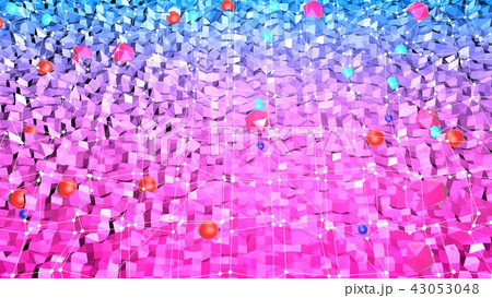 3d render of abstract geometric background with modern gradient colors in low poly style. 3d surface 3d render of abstract geometric background with modern gradient colors in low poly style. 3d surface 43053048