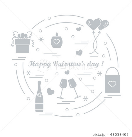 gifts, balloons, stemware, candle, bag, bottle 43053405