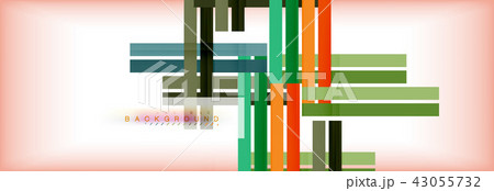 Color stripes and lines, geometric abstract background 43055732